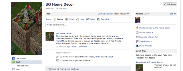 http://www.facebook.com/pages/UO-Home-Decor/131449923597744?v=wall We have joined the 21st Century and went ahead and set up a page on facebook.  If you want to follow us for news updates, they will be posted...